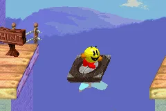 Pac-Man World Game Boy Advance Helivator will carry Pac-Man through the air.