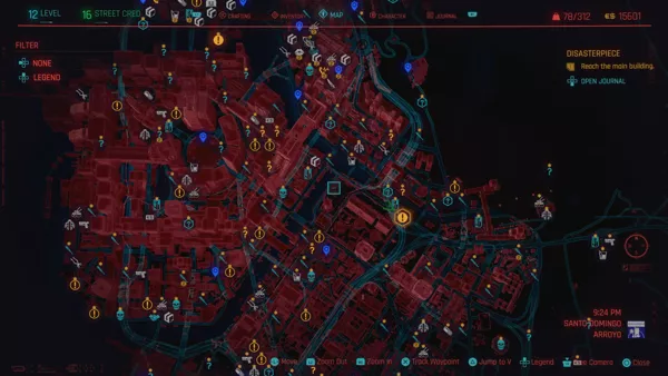 Cyberpunk 2077 PlayStation 4 The map of Night City