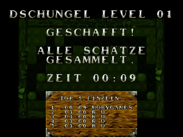Die Pirateninsel DOS The first level completed