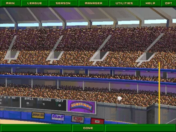 Tony La Russa Baseball 3 DOS A view of the stadium