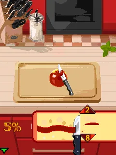 Pocket Chef Symbian Peeling an apple