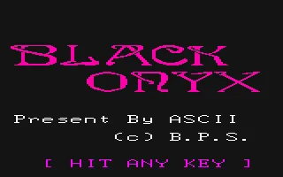 The Black Onyx PC-6001 Title Screen.