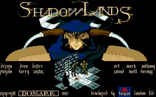 Shadowlands Amiga Title screen.