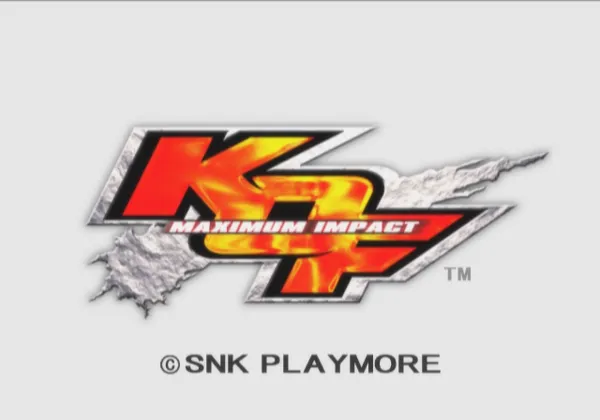 KOF: Maximum Impact PlayStation 2 Title screen.