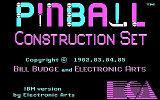 Pinball Construction Set PC Booter Title Screen (CGA)