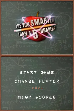 Are You Smarter Than a 5th Grader? Nintendo DS AU Title Screen
