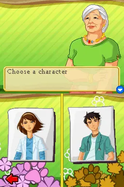 Petz Rescue: Wildlife Vet Nintendo DS Choose a character