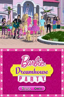 Barbie Dreamhouse Party Nintendo DS Title Screen