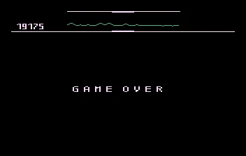 Defender Atari 8-bit Game over screen