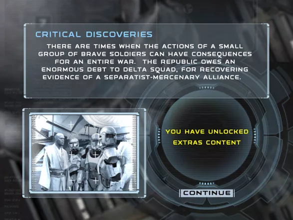 Star Wars: Republic Commando Windows You unlock extra content by advancing in the game