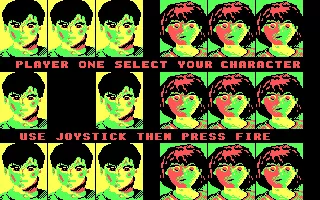 Alien Syndrome DOS Choose your character (CGA)