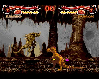 Primal Rage Amiga Armadon occupies some sort of a cave system.
