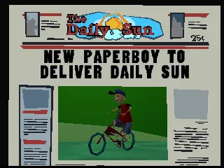 Paperboy Nintendo 64 Stage intro
