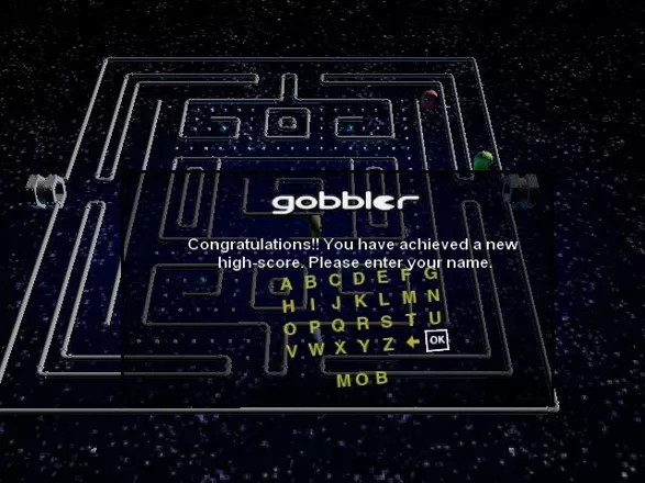 Daily Star: Sci-Fi Saturday - The Entertainment Trilogy Windows Gobbler: Entering a high score. All games have a high score table and use the same input method. The name is limited to three characters
