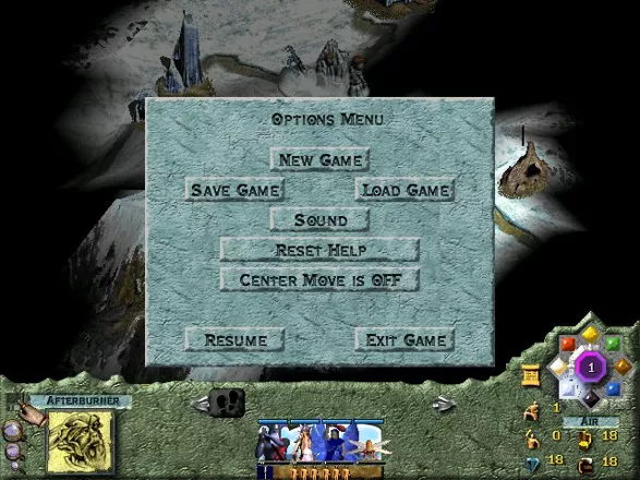 Lords of Magic Windows Game options.