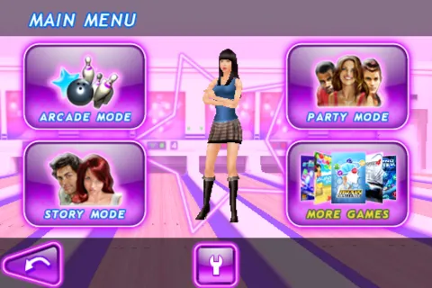 Midnight Bowling iPhone Main menu