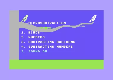 microSubtraction Commodore 64 Main Menu