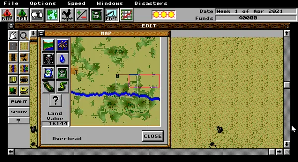 Sim Farm DOS Game start (EGA)