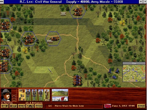 Robert E. Lee: Civil War General Windows 3.x Charging with the CSA cavalry at the battle of Cold Harbor.