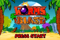 Worms Blast Game Boy Advance Title screen
