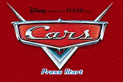 Disney&#x2022;Pixar Cars Game Boy Advance Title screen