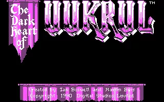 The Dark Heart of Uukrul DOS Title Screen (CGA)
