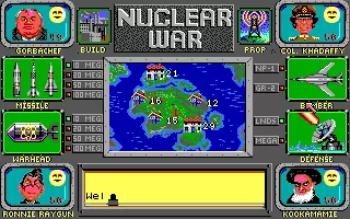 Nuclear War DOS choose your target (EGA)