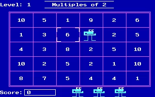 Number Munchers DOS Start game (CGA)