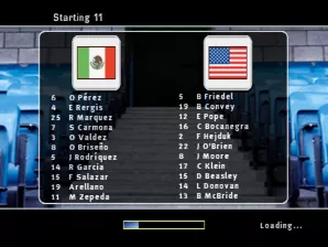 FIFA Soccer 2004 PlayStation Line up loading screen.