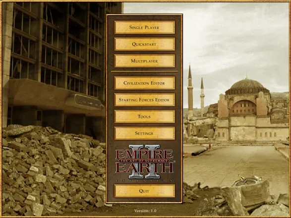 Empire Earth II: The Art of Supremacy Windows Main menu