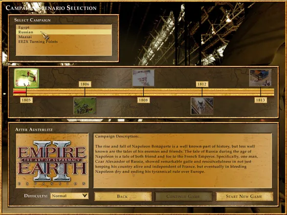 Empire Earth II: The Art of Supremacy Windows New campaigns