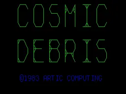 Cosmic Debris ZX Spectrum Title screen.