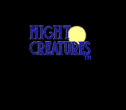 Night Creatures TurboGrafx-16 Title Screen