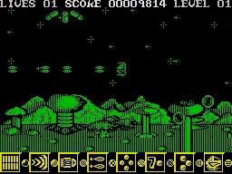 Out of this World ZX Spectrum Blasting the aliens.