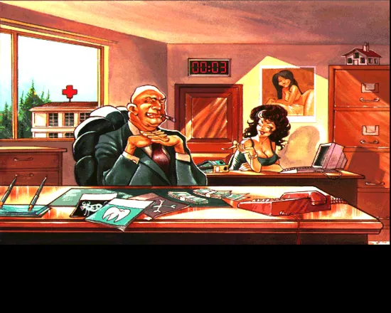 Biing!: Sex, Intrigue and Scalpels Amiga Boss office (AGA)