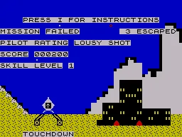 Space Mission ZX Spectrum Mission failed.