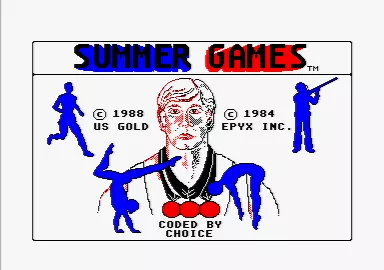 Summer Games Amstrad CPC Loading screen.