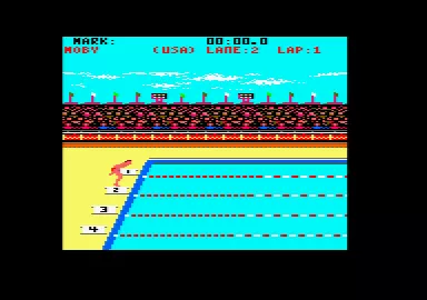 Summer Games Amstrad CPC Freestyle relay.