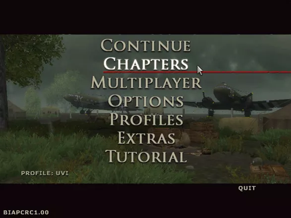 Brothers in Arms: Road to Hill 30 Windows Main menu.