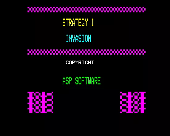 Strategy 1 - Invasion BBC Micro Loading screen.