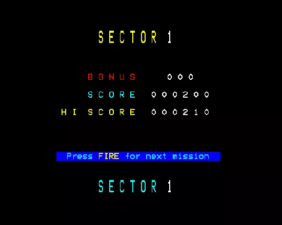 Airwolf BBC Micro Game over.