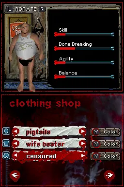 Jackass: The Game Nintendo DS Clothing Shop