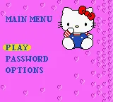 Hello Kitty&#x27;s Cube Frenzy Game Boy Color Main Menu