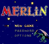Merlin Game Boy Color Main Menu