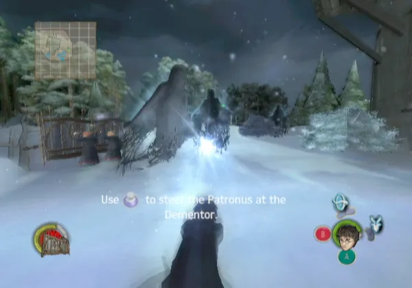 Harry Potter and the Prisoner of Azkaban GameCube Chase away these dementors with the Patronus