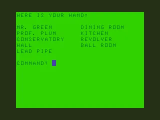 Color Computer Clue TRS-80 CoCo My Cards