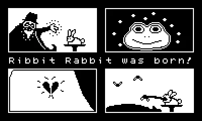The game opens with a short story showing the creation of the titular Ribbit Rabbit.
