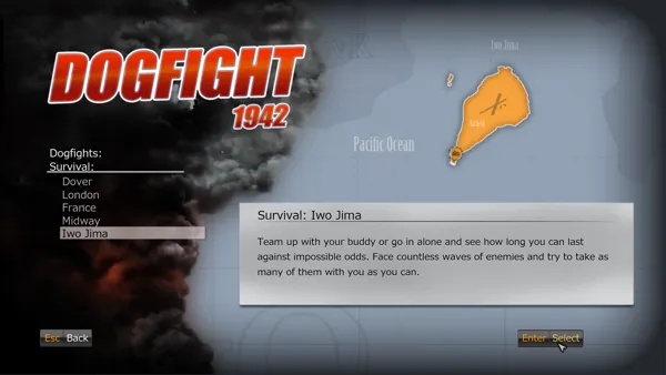 Dogfight 1942 Windows Starting a two player survival match.