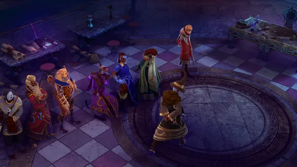 Nine Parchments Windows A cutscene with all the students and the professor