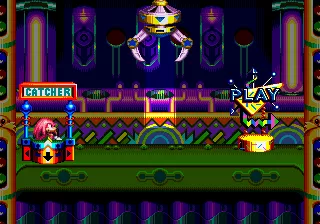 Knuckles&#x27; Chaotix SEGA 32X Select the secondary character with a catcher